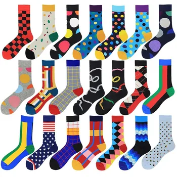 PEONFLY 2020 Fashion Colorful Dot Plaid Cotton Men Happy Socks Tide Harajuku Geometry Casual Sokken Funny Comfort Star Socks Men
PEONFLY 2020 Fashion Colorful Dot Plaid Cotton Men Happy Socks Tide Harajuku Geometry Casual Sokken Funny Comfort Star Socks Men