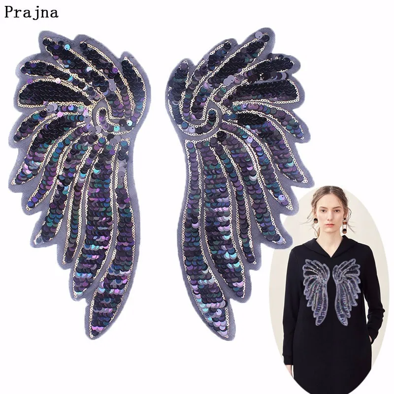 Prajna Sequined Wings Sticker DIY Sew On Blue Purple Black Patch For Clothing Fashion Twinkling Big Size Patch Accessory Decor H
Prajna Sequined Wings Sticker DIY Sew On Blue Purple Black Patch For Clothing Fashion Twinkling Big Size Patch Accessory Decor H