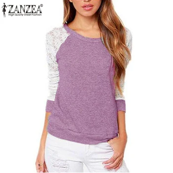 ZANZEA 2020 Spring Pullover Blouse Shirt Women Elegant O Neck Long Sleeve Sexy Lace Crochet Patchwork Tees Tops Blusas Femininas
ZANZEA 2020 Spring Pullover Blouse Shirt Women Elegant O Neck Long Sleeve Sexy Lace Crochet Patchwork Tees Tops Blusas Femininas