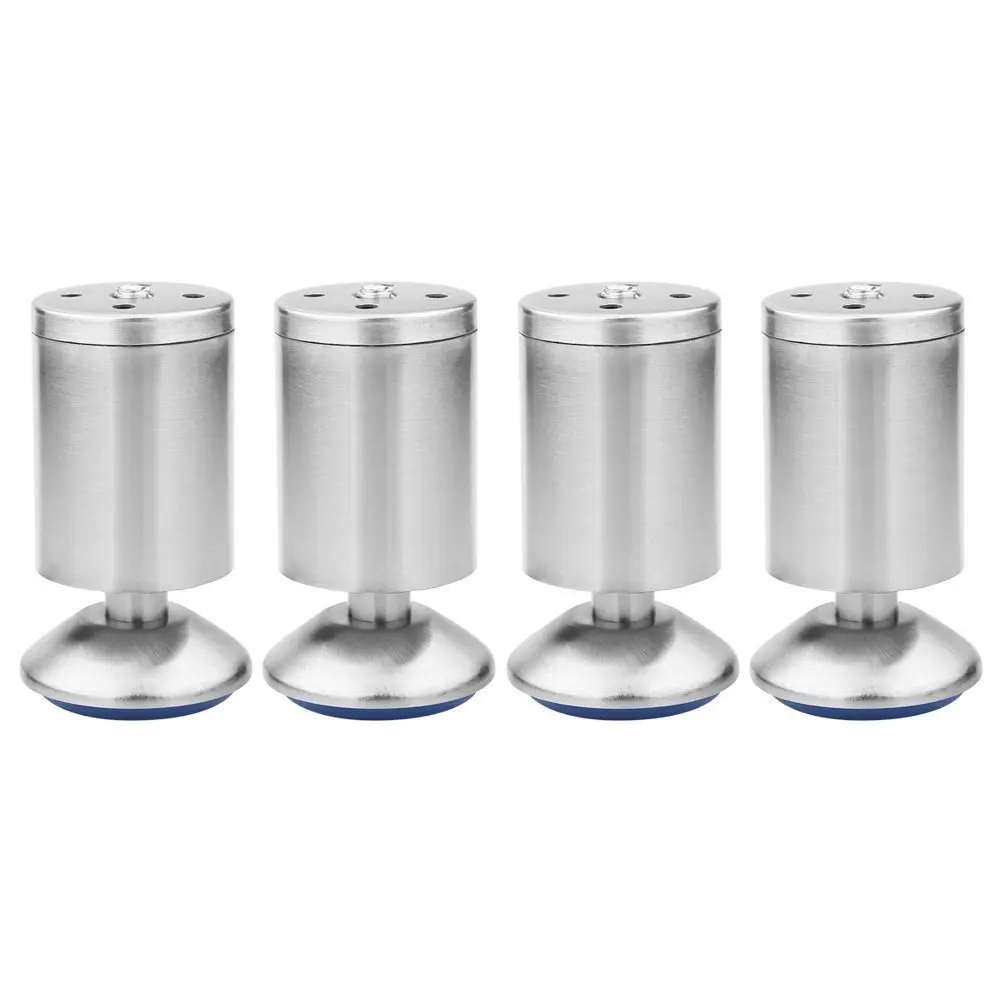 Hot Sale 4's Height Adjustable Stainless Steel Silver Furniture Table Bed Sofa Feet with Rubber Mat for Cabinet Legs (50x100MM 
Hot Sale 4's Height Adjustable Stainless Steel Silver Furniture Table Bed Sofa Feet with Rubber Mat for Cabinet Legs (50x100MM