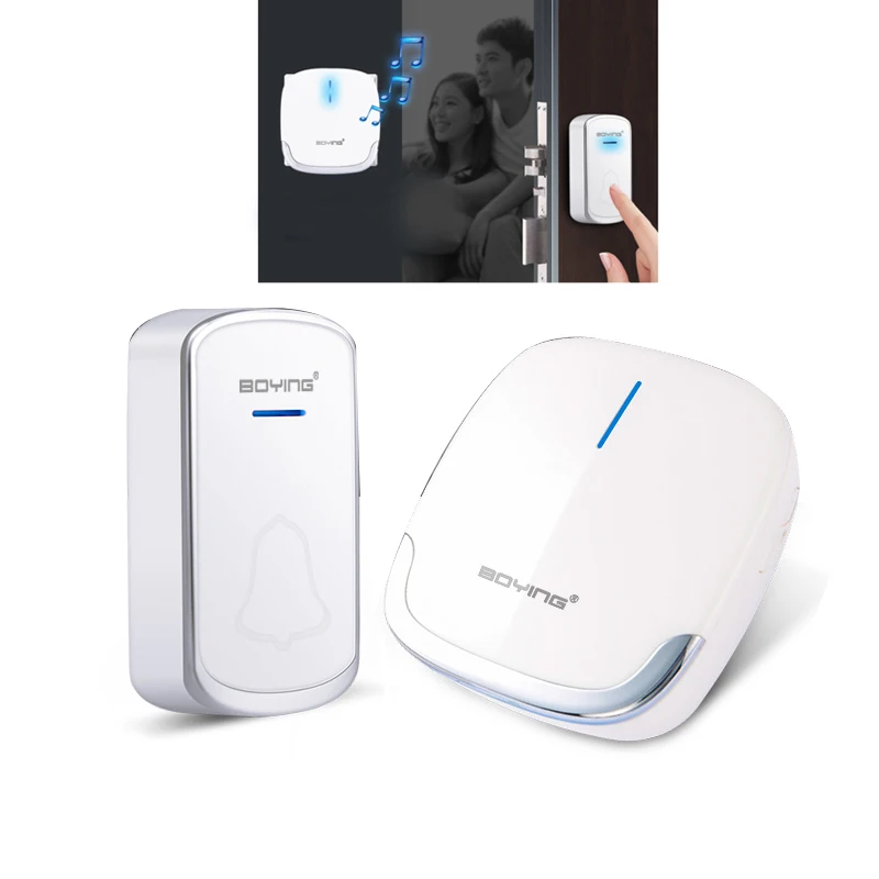 Black/White Wireless Doorbell 1 Transmitter 1 Receiver Waterproof Home Doorbell Wireless Cordless US EU UK Light Calling Bell
Black/White Wireless Doorbell 1 Transmitter 1 Receiver Waterproof Home Doorbell Wireless Cordless US EU UK Light Calling Bell