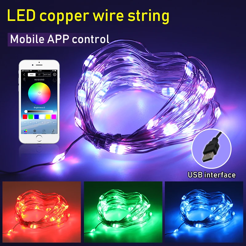 10M RGB LED Garland USB Copper Wire Waterproof LED String Fairy Light Outdoor Christmas Decorative LED Lights String 1M 2M 3M 5M
10M RGB LED Garland USB Copper Wire Waterproof LED String Fairy Light Outdoor Christmas Decorative LED Lights String 1M 2M 3M 5M