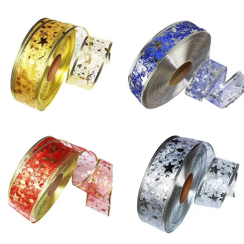 2m 4 Colors Gilding Ribbon Gardening Ribbon Printing Pentagram Christmas Tree Decoration Christmas Gift Present Wrapping Ribbon
2m 4 Colors Gilding Ribbon Gardening Ribbon Printing Pentagram Christmas Tree Decoration Christmas Gift Present Wrapping Ribbon