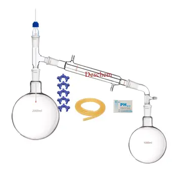 2000ml,24/40,Glass Distillation Apparatus,New Lab Vacuum Distill Glassware Kit
2000ml,24/40,Glass Distillation Apparatus,New Lab Vacuum Distill Glassware Kit