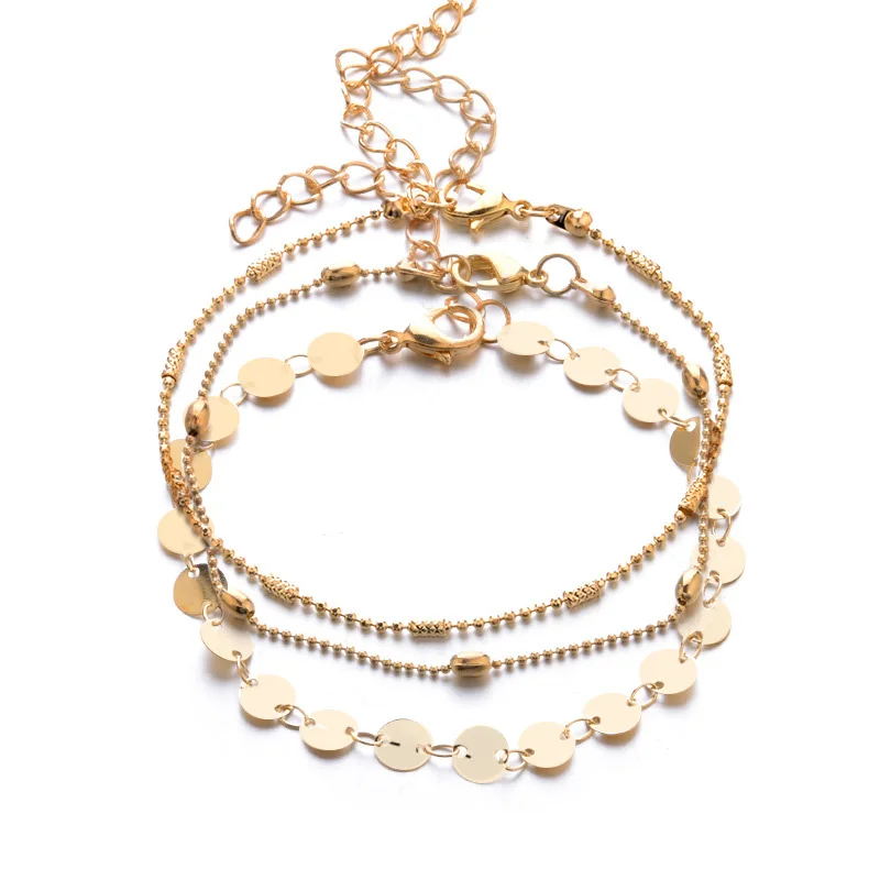 Chain Gifts Adjustable Exquisite Bohemia Beads Bracelet Golden Sequin 3PCS/Set Valentines Gift 2019 New Arrival Silver
Chain Gifts Adjustable Exquisite Bohemia Beads Bracelet Golden Sequin 3PCS/Set Valentines Gift 2019 New Arrival Silver