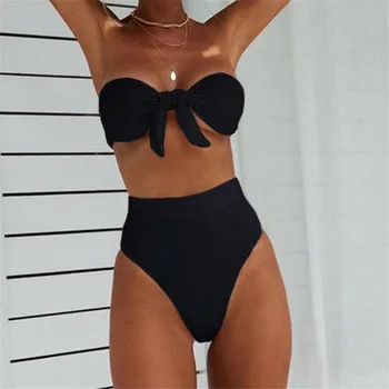 Women's Bandeau Bikini Set Soild Color Swimsuit High Waist Bowknot Bathing Swimwear New Sexy Summer Backless Beachwear Hot Sale
Women's Bandeau Bikini Set Soild Color Swimsuit High Waist Bowknot Bathing Swimwear New Sexy Summer Backless Beachwear Hot Sale