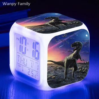 Jurassic Dinosaur Tyrannosaurus Alarm Clock 7 Color LED Glowing Digital Alarm Clock Kids Gift Multifunction Flash Watche Clock
Jurassic Dinosaur Tyrannosaurus Alarm Clock 7 Color LED Glowing Digital Alarm Clock Kids Gift Multifunction Flash Watche Clock