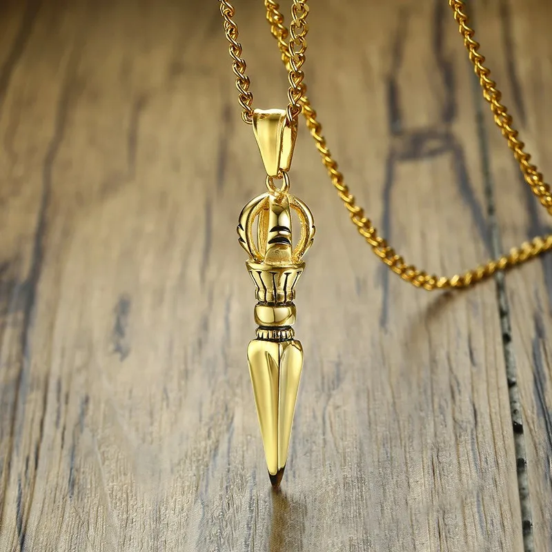 Stainless Steel King Kong Demon Pestle Man Necklace Pendant Amulet in Golden with 24 inch Chain
Stainless Steel King Kong Demon Pestle Man Necklace Pendant Amulet in Golden with 24 inch Chain