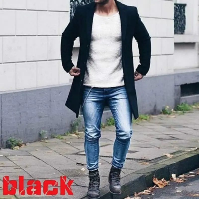 Fashion Winter Men Jackets Black Grey Faux Wool Trench Men Cardigan Business Clothes Slim Fit Belted Long Coat Outwear Jacket
Fashion Winter Men Jackets Black Grey Faux Wool Trench Men Cardigan Business Clothes Slim Fit Belted Long Coat Outwear Jacket