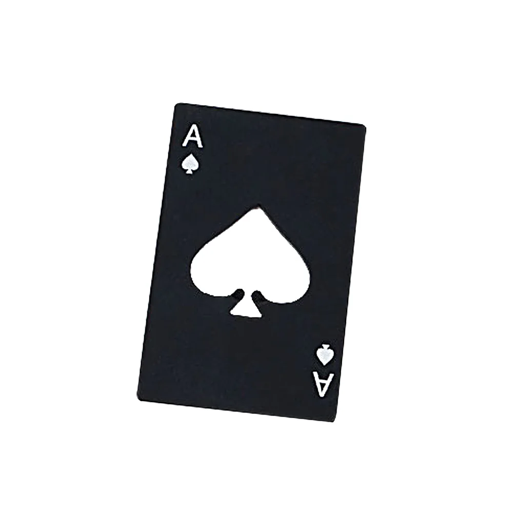 Stainless Steel Soda Beer Bottle Cap Opener Bar Tools Credit Card Bottle Opener Poker Playing Card of Spades for Camping Picnic
Stainless Steel Soda Beer Bottle Cap Opener Bar Tools Credit Card Bottle Opener Poker Playing Card of Spades for Camping Picnic