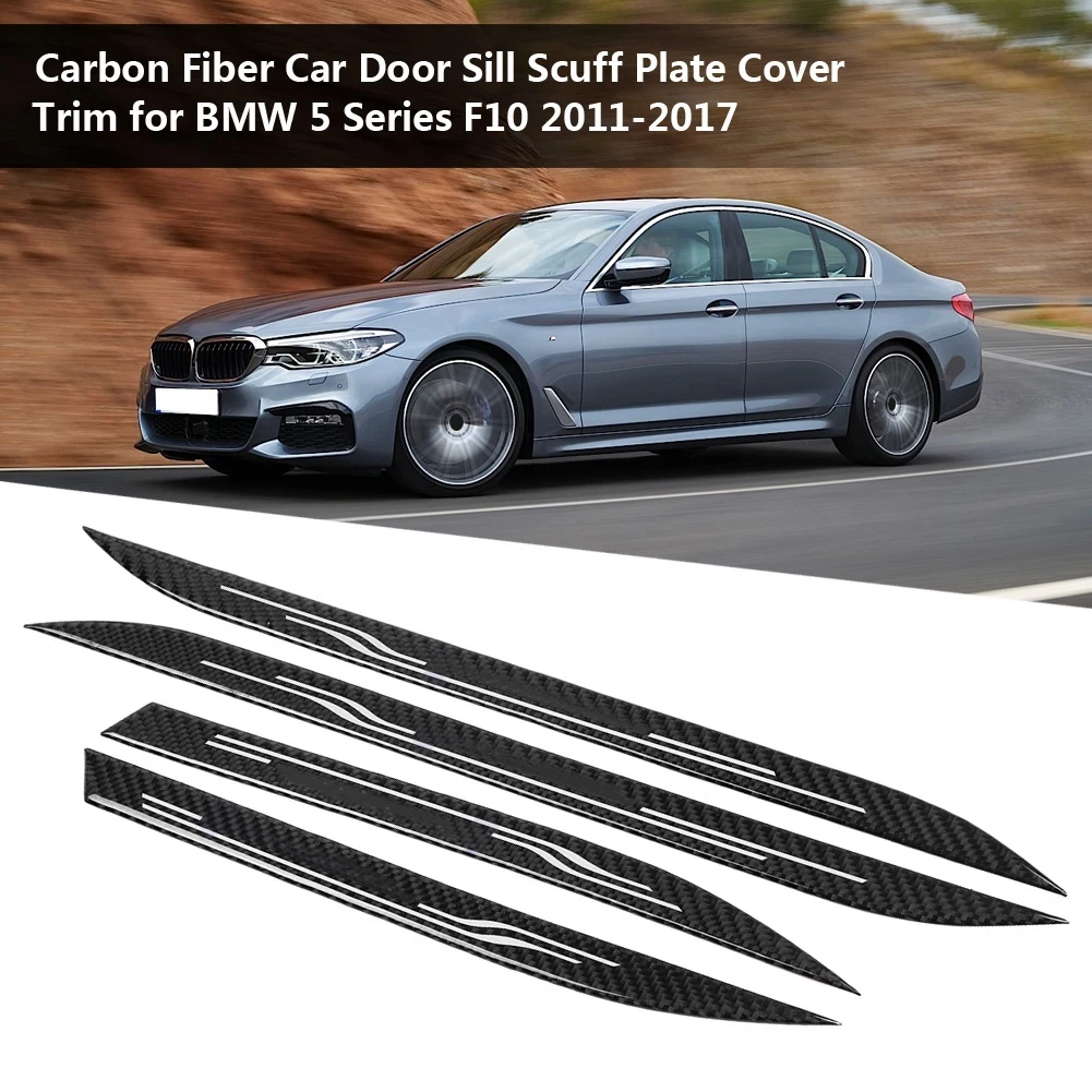 Carbon Fiber Car Door Sill Scuff Plate Guards Protector Cover Trim for BMW 5 Series F10 2011-20
Carbon Fiber Car Door Sill Scuff Plate Guards Protector Cover Trim for BMW 5 Series F10 2011-20