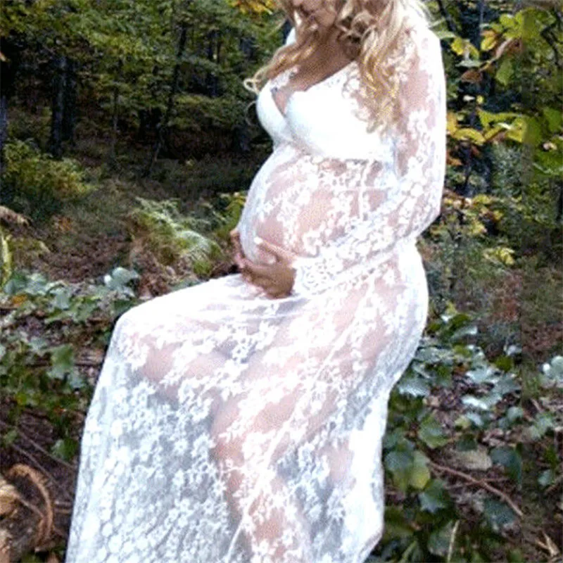 Pregnant Women Lace Dress 2019 New Hot Sale Maternity Hollow Out Slit Long Maxi Dresses Sexy Deep V Neck Dress Photography Props
Pregnant Women Lace Dress 2019 New Hot Sale Maternity Hollow Out Slit Long Maxi Dresses Sexy Deep V Neck Dress Photography Props