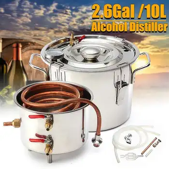 10L DIY Home Distiller Moonshine Alcohol Stainless Copper Water Wine Essential Oil Brewing Kit
10L DIY Home Distiller Moonshine Alcohol Stainless Copper Water Wine Essential Oil Brewing Kit