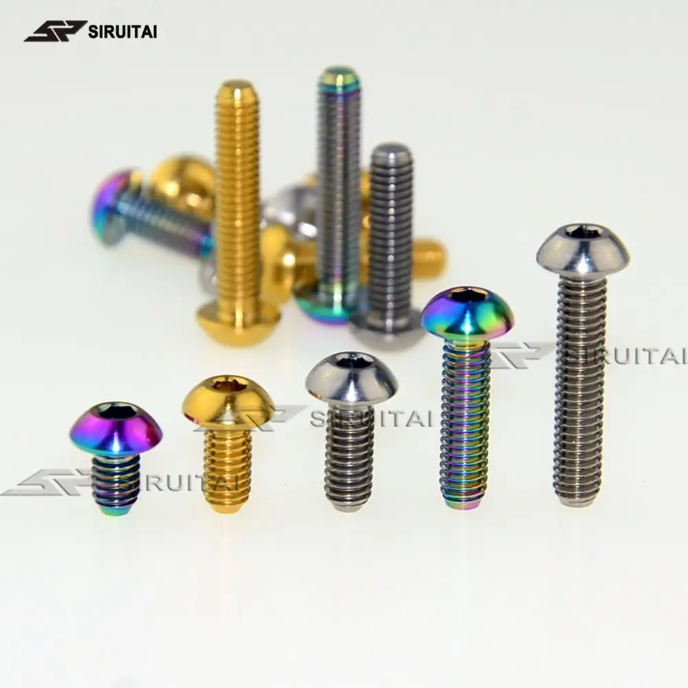 4PCS titanium alloy bolts half round head M4x6mmM4x8mmM4x10mmM4x15mmM4x20mm color screws, decorative screws
4PCS titanium alloy bolts half round head M4x6mmM4x8mmM4x10mmM4x15mmM4x20mm color screws, decorative screws
