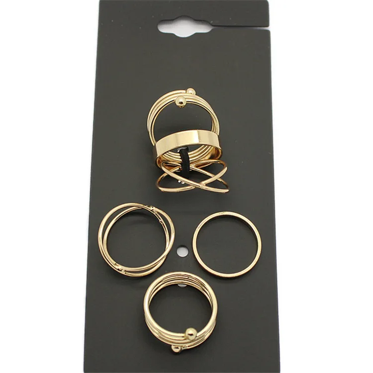 European And American jing shi New Style Fashion Simple Golden Geometric Joint Ring Male Ring Female 6 Set of Versatile Accessor
European And American jing shi New Style Fashion Simple Golden Geometric Joint Ring Male Ring Female 6 Set of Versatile Accessor