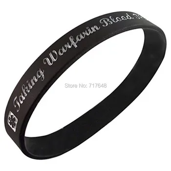 100pcs Taking Warfarin Blood Thinner Medical ID Alert wristband silicone bracelets free shipping by epacket A
100pcs Taking Warfarin Blood Thinner Medical ID Alert wristband silicone bracelets free shipping by epacket A