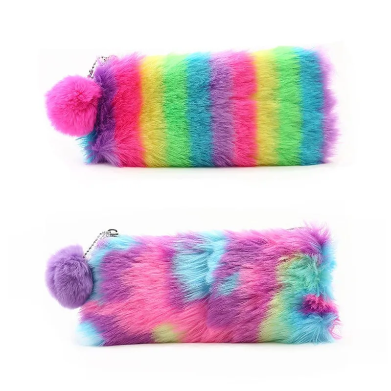 Plush Pencil Case Quality Rainbow Pencilcase School Supplies Bts School Pen Bag For Girl Stationery Gift School Cute Pencil Box
Plush Pencil Case Quality Rainbow Pencilcase School Supplies Bts School Pen Bag For Girl Stationery Gift School Cute Pencil Box