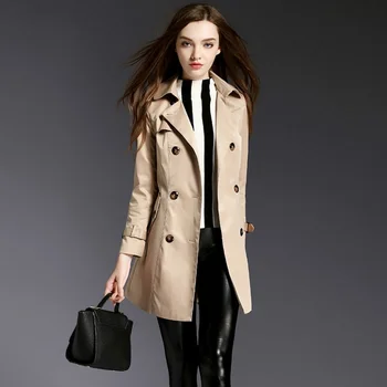 2019 Promotion Hot Sale Casaco Feminino Trench Coat Autumn Body Repair Double Buckle Medium Long Women's Windbreaker Coat Women
2019 Promotion Hot Sale Casaco Feminino Trench Coat Autumn Body Repair Double Buckle Medium Long Women's Windbreaker Coat Women