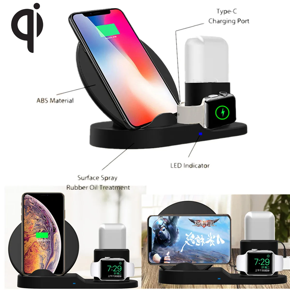 5W/7.5W/10W QI Fast Wireless Charger 3 in 1 For iphone 8 Plus X For AirPods For Samsung S9 Universal Phone Charger Holder Pad
5W/7.5W/10W QI Fast Wireless Charger 3 in 1 For iphone 8 Plus X For AirPods For Samsung S9 Universal Phone Charger Holder Pad