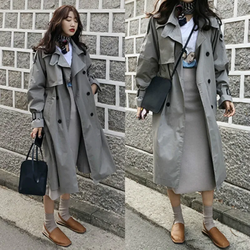 2019 Korean Women Trench Spring raincoat Double Breasted Long Vogue Windbreaker Coat Lady Fashion Female Overcoat Solid Harajuku
2019 Korean Women Trench Spring raincoat Double Breasted Long Vogue Windbreaker Coat Lady Fashion Female Overcoat Solid Harajuku