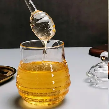 300ml Safe Glass Honey Pot With Stirring Rod Durable Transparent Bee Honey Storage Jar
300ml Safe Glass Honey Pot With Stirring Rod Durable Transparent Bee Honey Storage Jar