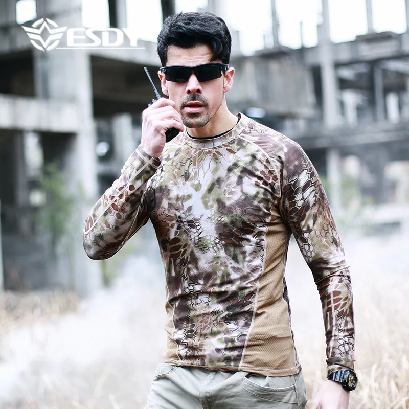 Men's Mouflage T-shirts Army Combat Tactical T Shirt Military Men Breathable Long Sleeve T-Shirt Fitness Shooting Hunting Tees
Men's Mouflage T-shirts Army Combat Tactical T Shirt Military Men Breathable Long Sleeve T-Shirt Fitness Shooting Hunting Tees