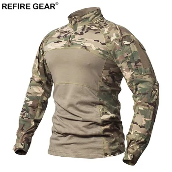 Refire Gear New Outdoor Sports T-Shirt Men Camouflage Tactical Military T Shirt Army Hiking Hunting Casual Long Sleeve T Shirts
Refire Gear New Outdoor Sports T-Shirt Men Camouflage Tactical Military T Shirt Army Hiking Hunting Casual Long Sleeve T Shirts
