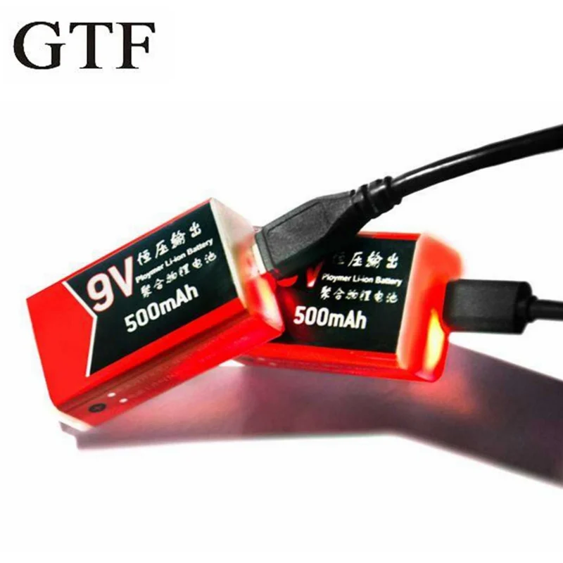 GTF 9V 500mAh Li-polymer USB Battery Rechargeable lithium battery for Multimeter Microphone Toy Remote Control drop shipping
GTF 9V 500mAh Li-polymer USB Battery Rechargeable lithium battery for Multimeter Microphone Toy Remote Control drop shipping