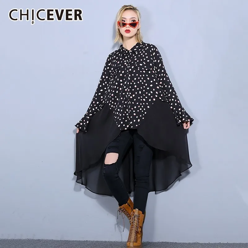 CHICEVER 2019 Spring Polka Dot Print Female Dresses For Women Lapel Flare Sleeve Asymmetric Hem Chiffon Dress Fashion New
CHICEVER 2019 Spring Polka Dot Print Female Dresses For Women Lapel Flare Sleeve Asymmetric Hem Chiffon Dress Fashion New