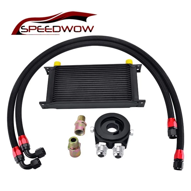 Масляный радиатор трансмиссии SPEEDWOW AN10 19 рядов шланг для с нейлоновой оплеткой