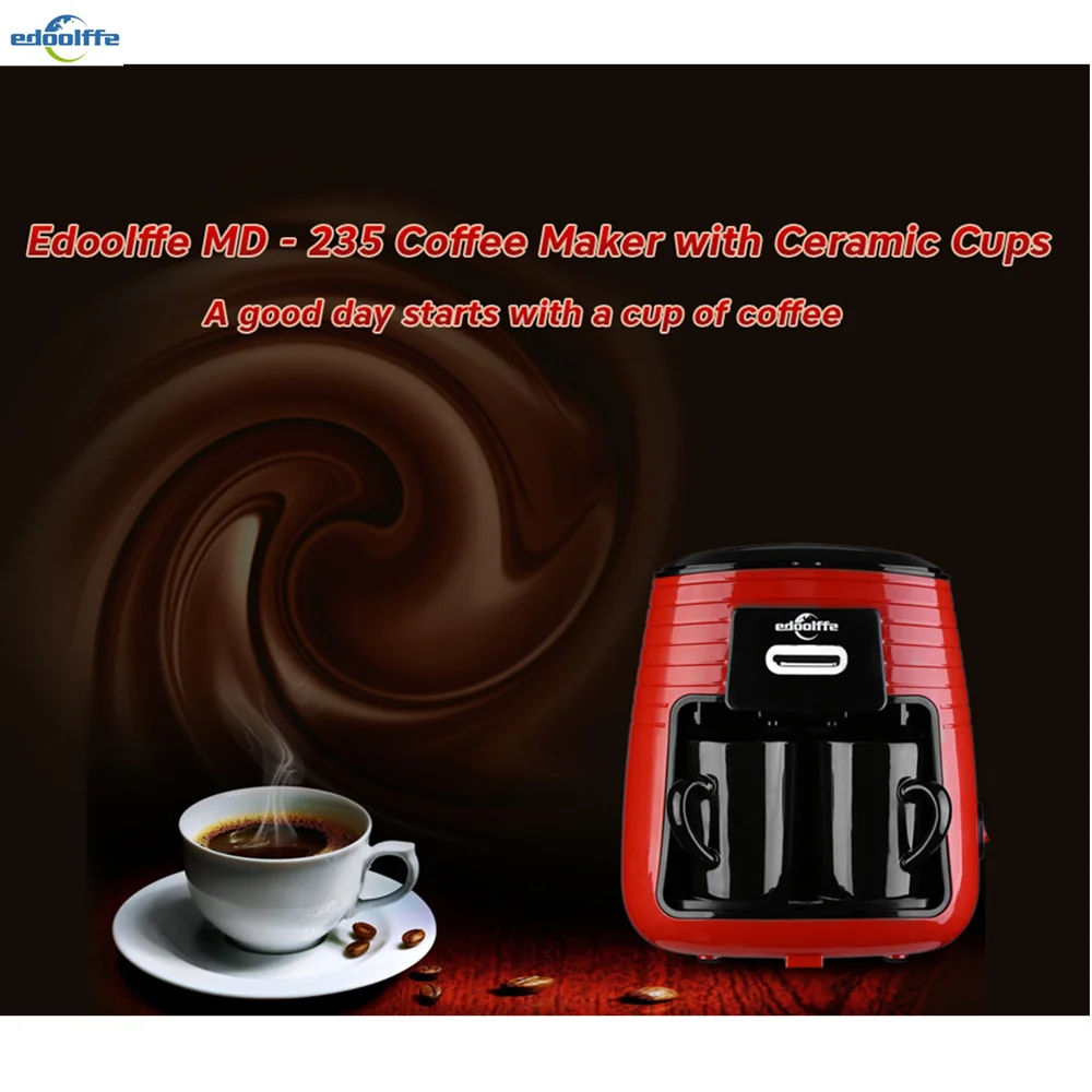 Edoolffe MD-235 0.25L Electric Coffee Maker Coffee Machine For Home Office With Water Level Mark Ceramic Cups Removable Filter
Edoolffe MD-235 0.25L Electric Coffee Maker Coffee Machine For Home Office With Water Level Mark Ceramic Cups Removable Filter