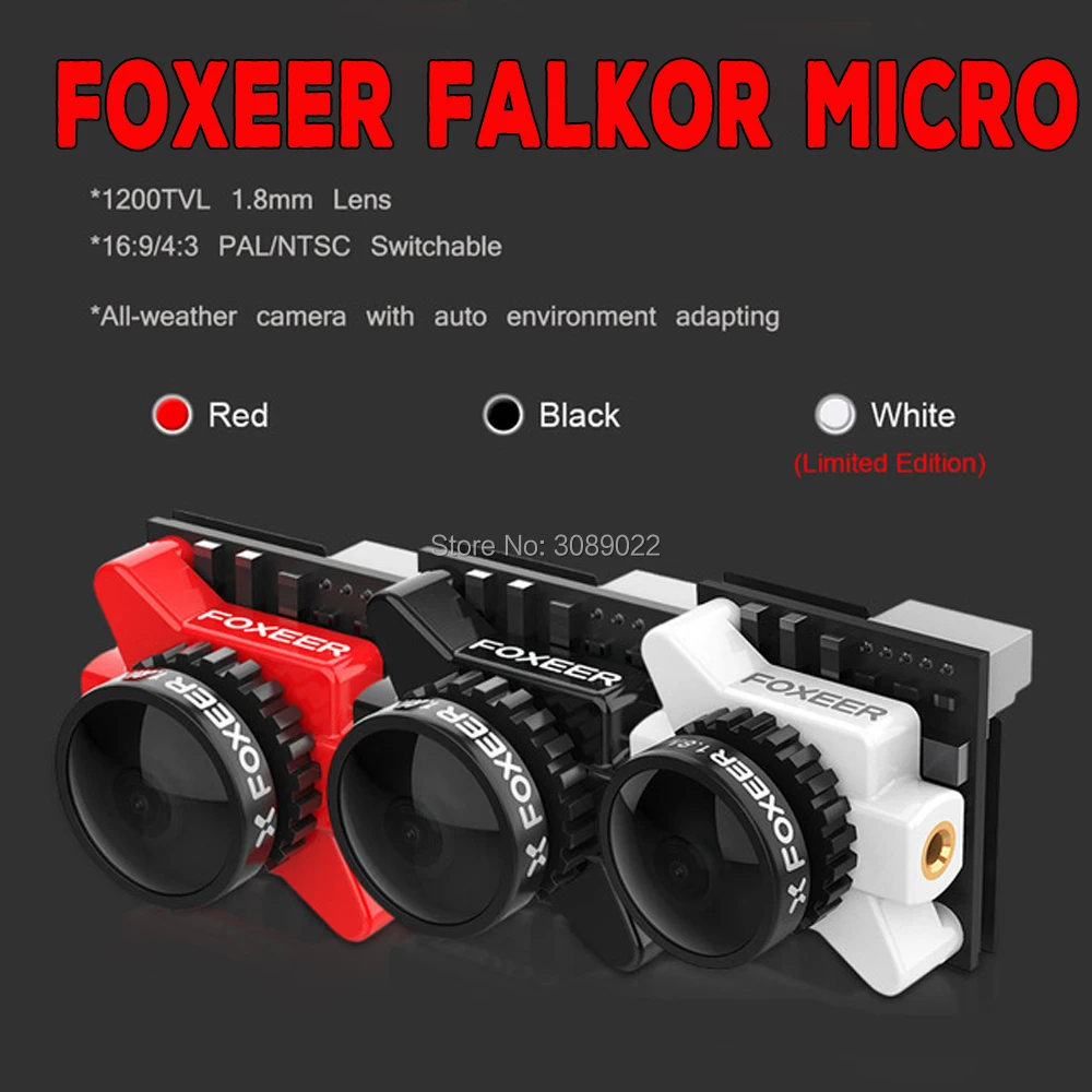 Foxeer Falkor Micro V2 1200TVL FPV Camera 1.8mm Lens GWDR OSD All-weather Micro Camera PAL/NTSC Switchable for FPV RC Drone
Foxeer Falkor Micro V2 1200TVL FPV Camera 1.8mm Lens GWDR OSD All-weather Micro Camera PAL/NTSC Switchable for FPV RC Drone