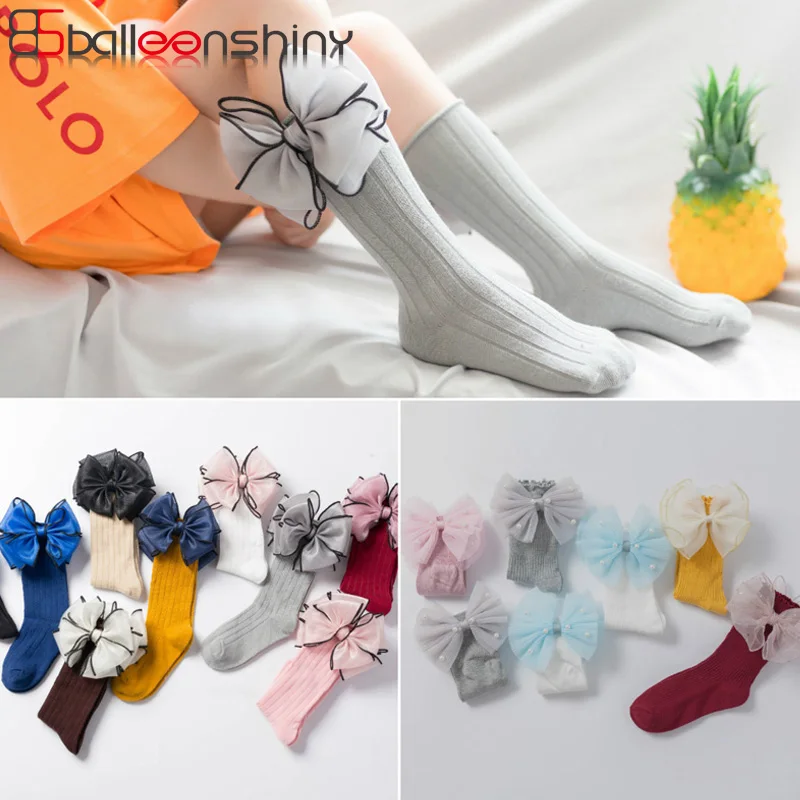 BalleenShiny Organza Bow Princess Socks Baby Girls Fashion Cotton Pearl Long Socks Children Kids Big Bowknot Candy Color Socks
BalleenShiny Organza Bow Princess Socks Baby Girls Fashion Cotton Pearl Long Socks Children Kids Big Bowknot Candy Color Socks