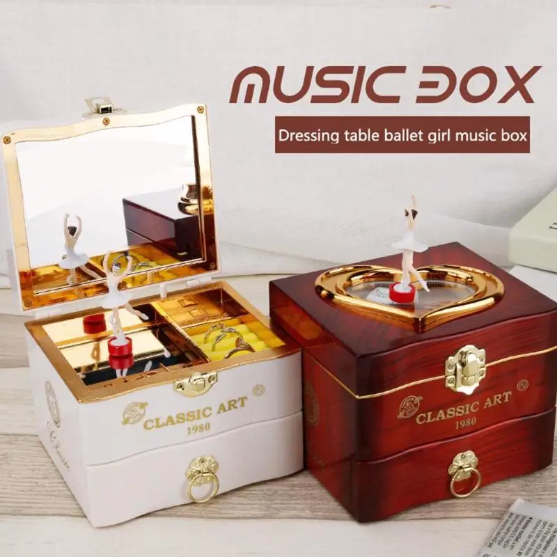 Classic Rotating Dancer Ballerina Piano Music Box Clockwork Plastic Jewelry Box Girls Hand Crank Music Mechanism Gift
Classic Rotating Dancer Ballerina Piano Music Box Clockwork Plastic Jewelry Box Girls Hand Crank Music Mechanism Gift