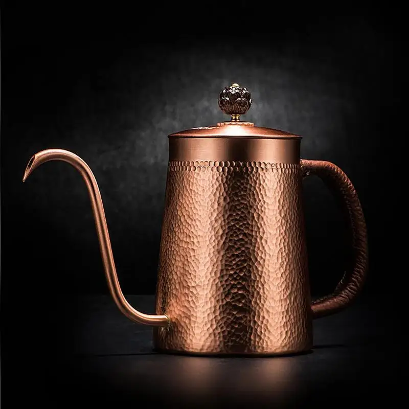 Heat Insulation Anti-scalding Handle Handmade Retro Copper Teapot Drip Coffee Pot Long Spout Kettle Cup Home Kitchen Tea Tool
Heat Insulation Anti-scalding Handle Handmade Retro Copper Teapot Drip Coffee Pot Long Spout Kettle Cup Home Kitchen Tea Tool