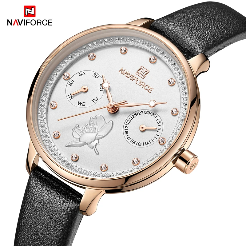 New 2019 NAVIFORCE Quartz Wrist Watch Luxury Women Watches Rose Fashion Elegant Watch Waterproof Clock For Gift Relogio Feminino
New 2019 NAVIFORCE Quartz Wrist Watch Luxury Women Watches Rose Fashion Elegant Watch Waterproof Clock For Gift Relogio Feminino