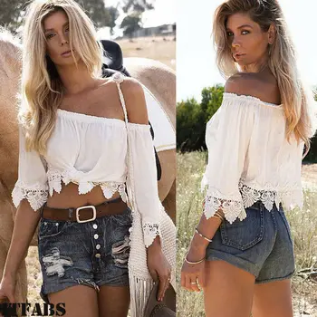 Hirigin Fashion Womens Sexy Casual Floral Lace Crochet Crop Loose Tops Blouse Shirt CA
Hirigin Fashion Womens Sexy Casual Floral Lace Crochet Crop Loose Tops Blouse Shirt CA