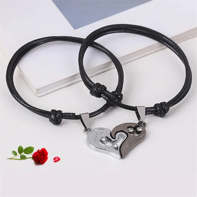 2 Pcs/set Couple Bracelet Women Lover Key Lock Stitching Black Rope Adjustable Chain Pair Bracelets For Women Gifts Jewelry Brac
2 Pcs/set Couple Bracelet Women Lover Key Lock Stitching Black Rope Adjustable Chain Pair Bracelets For Women Gifts Jewelry Brac