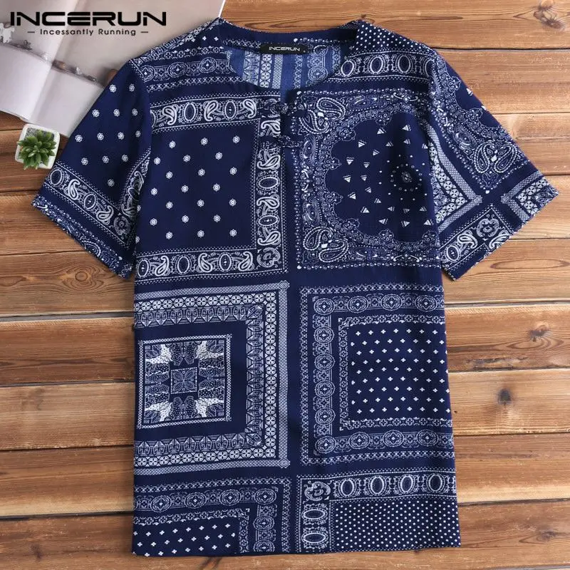 Fashion 5XL Mens Shirts Ethnic Shirts Dress Short Sleeve Pullover Crew Neck Mens Clothes Tops Vintage Chinese Camisas Masculina
Fashion 5XL Mens Shirts Ethnic Shirts Dress Short Sleeve Pullover Crew Neck Mens Clothes Tops Vintage Chinese Camisas Masculina