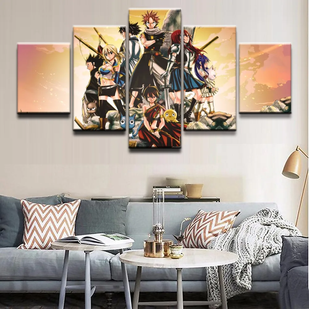 HD Prints Poster Modular For Living Room Canvas Picture 5 Pieces Fairy Tail Character Paintings Home Wall Art Decor Framework
HD Prints Poster Modular For Living Room Canvas Picture 5 Pieces Fairy Tail Character Paintings Home Wall Art Decor Framework