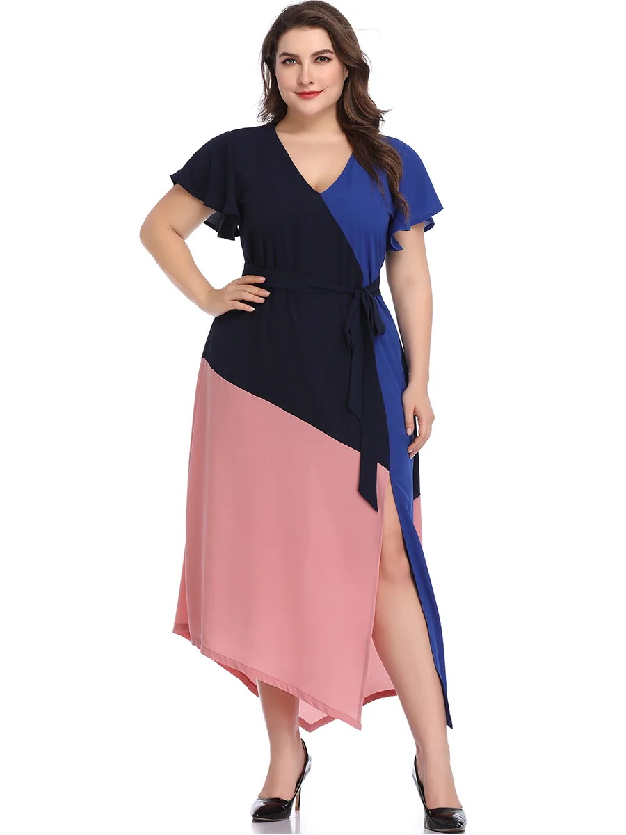 XL-5XL patchwork chiffon long maxi dress Large size slit sexy summer beach dress plus size irregular party dress big size robe
XL-5XL patchwork chiffon long maxi dress Large size slit sexy summer beach dress plus size irregular party dress big size robe