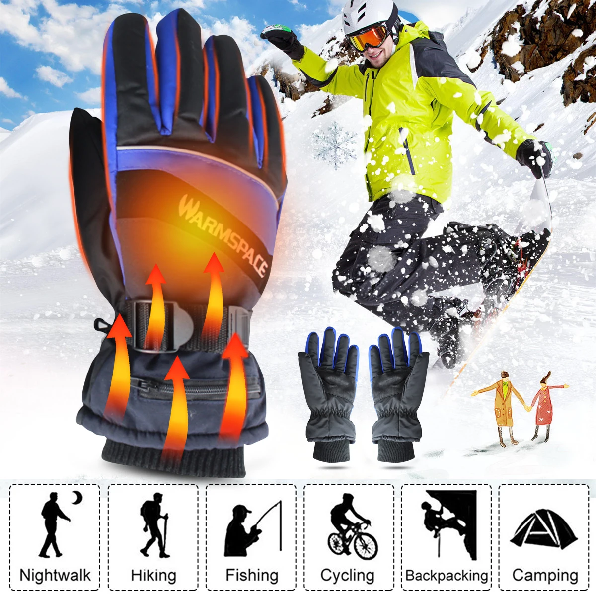 Winter Warmer 1 Pair Electric Heated Gloves Touch-Screen For Cold Weather Activity Motorcycle Winter Warm Windproof Waterproof
Winter Warmer 1 Pair Electric Heated Gloves Touch-Screen For Cold Weather Activity Motorcycle Winter Warm Windproof Waterproof