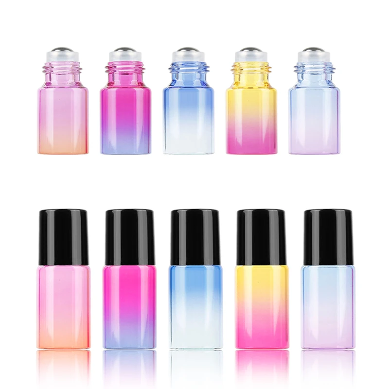 5ml Glass Roller Ball Empty Cosmetic Containers Gradient Color Essential Oil Bottle Black Cover Travel Perfume Bottle Drop Ship
5ml Glass Roller Ball Empty Cosmetic Containers Gradient Color Essential Oil Bottle Black Cover Travel Perfume Bottle Drop Ship