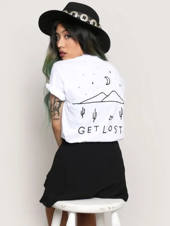 Get lost women funny slogan women fashion tree graphic 90 girl style t-shirt grunge aesthetic pastel tops goth art shirt-J004
Get lost women funny slogan women fashion tree graphic 90 girl style t-shirt grunge aesthetic pastel tops goth art shirt-J004
