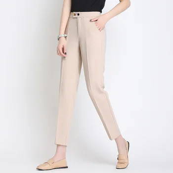 Woman 2019 Spring New Pattern High Waist Two Button Bound Feet Nine Part Leisure Haren Pants
Woman 2019 Spring New Pattern High Waist Two Button Bound Feet Nine Part Leisure Haren Pants