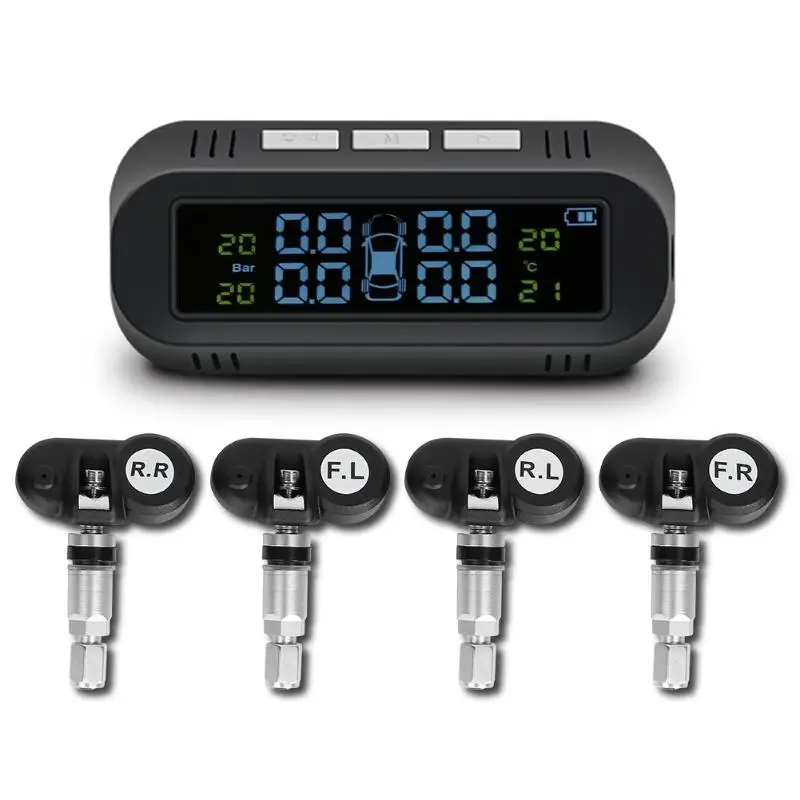 ABS Solar+USB Car TPMS Auto Tire Pressure Monitoring System+ 4 Internal Sensors Black portable solar charging + USB charging
ABS Solar+USB Car TPMS Auto Tire Pressure Monitoring System+ 4 Internal Sensors Black portable solar charging + USB charging