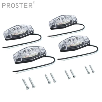 PROSTER 4Pcs Set Signal Lamp Side Marker Lights with Screws E11 bulb NEW for Trailer Truck Cars 12/24V Waterproof ABS White
PROSTER 4Pcs Set Signal Lamp Side Marker Lights with Screws E11 bulb NEW for Trailer Truck Cars 12/24V Waterproof ABS White