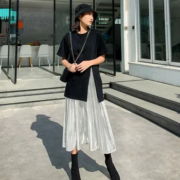 2019 Spring Summer Women Casual Two Piece Set Fashion Split Hem Tops Skirt Pleated Solid Skirt Suit Set 2 Piece Set
2019 Spring Summer Women Casual Two Piece Set Fashion Split Hem Tops Skirt Pleated Solid Skirt Suit Set 2 Piece Set