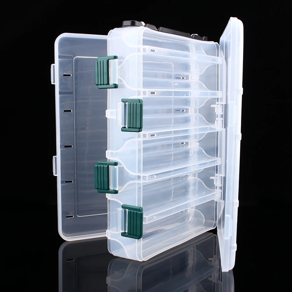 12 Compartments Fishing Case Lure Box Tackle Two-Sided Storage Plastic Large Hook Bait Tackle Box Pesca Isca Fishhook Box 
12 Compartments Fishing Case Lure Box Tackle Two-Sided Storage Plastic Large Hook Bait Tackle Box Pesca Isca Fishhook Box
