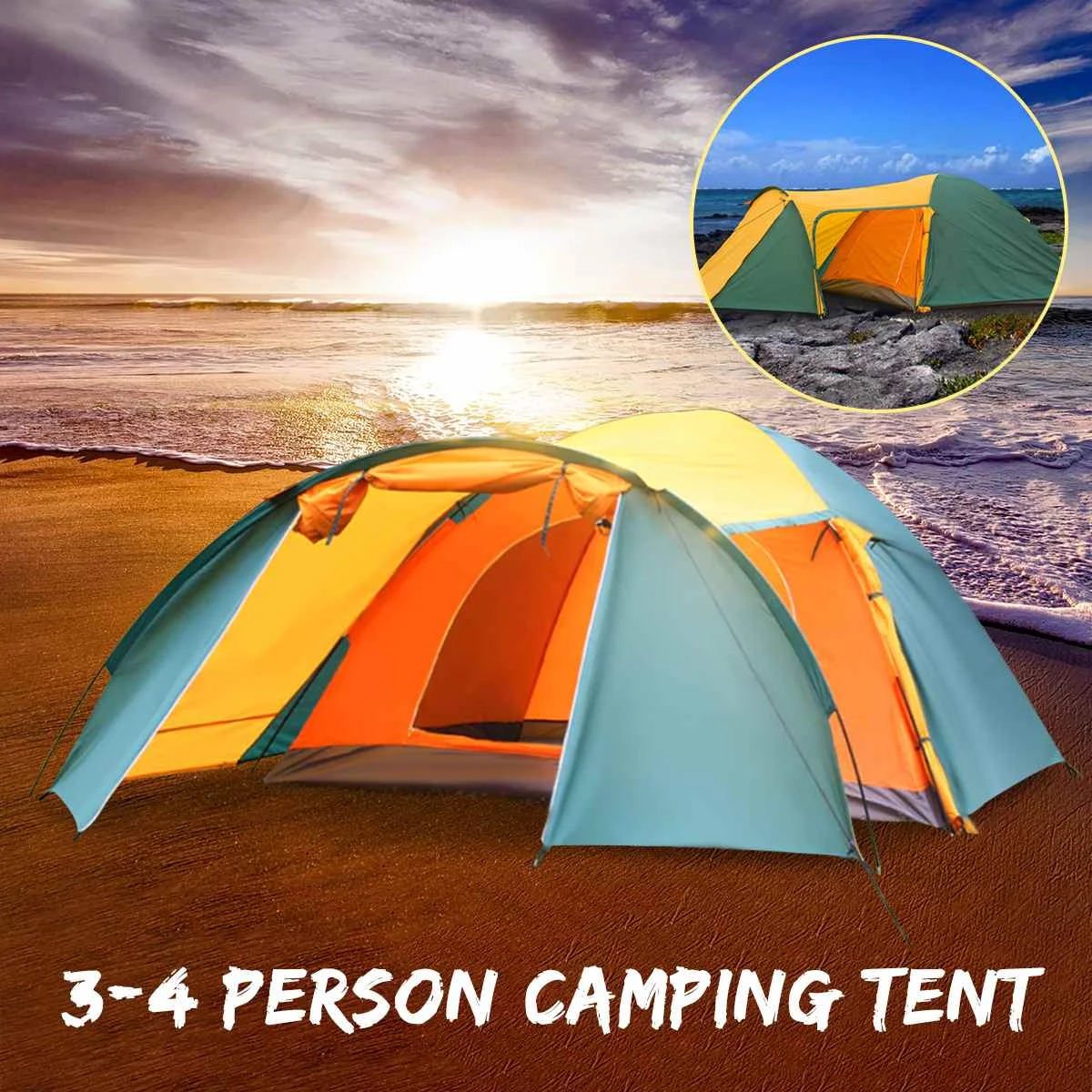 3-4 Person Weather Resistant Double Layer Tent Festival Camping Tent Outdoor Hiking Party Travel Sunshelter Fishing Sunshade
3-4 Person Weather Resistant Double Layer Tent Festival Camping Tent Outdoor Hiking Party Travel Sunshelter Fishing Sunshade
